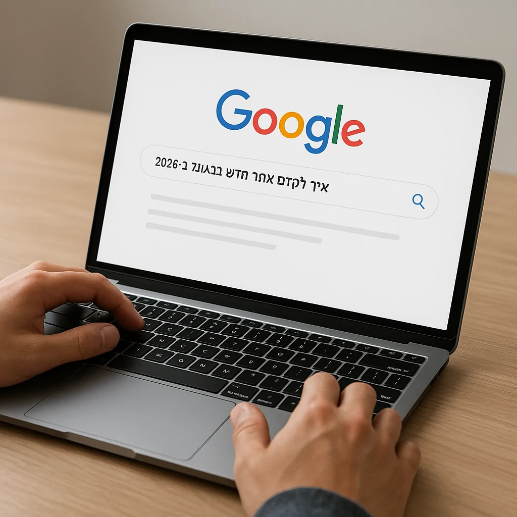 מדריך מהיר: איך לקדם אתר חדש בגוגל ב-2026 — מדריך צעד-אחר-צעד