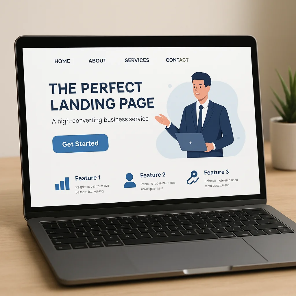 Landing page מושלם לשירות עסקי: תבנית ודוגמאות להמרות גבוהות